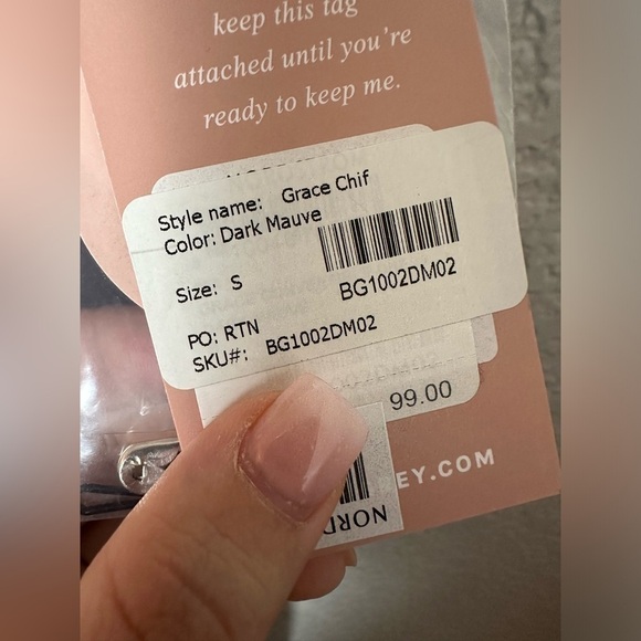 NWT Birdy Grey Grace Convertible Dress in Chiffon Dark Mauve - Picture 7 of 9